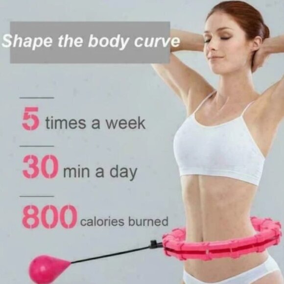 Custom Knots Weighted Hoola Fitness Hoop Adult Smart Hula Thin Waist Weight Loss - Picture 1 of 9
